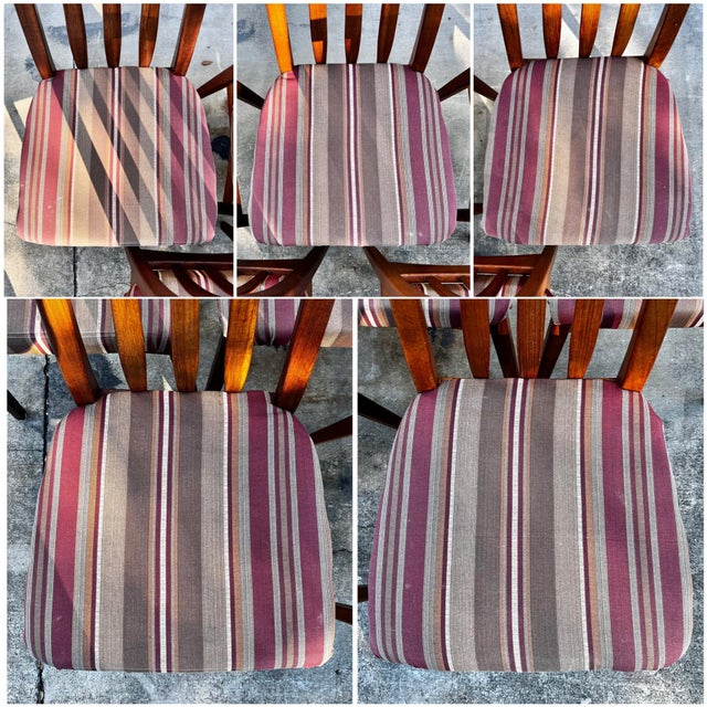 Mid Century Modern Teak Dining Chairs | Set of Five by Benny Linden For Sale - Image 9 of 12