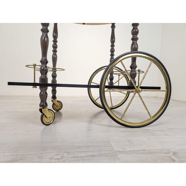 Italian Mobile Bar Cart Table, 1960s For Sale - Image 14 of 17