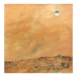 Oded FeingershLarge Jerusalem Hills Landscape Modernist Israeli Oil Painting