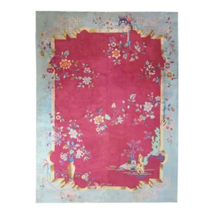 Antique Chinese Art Deco Oriental Rug, in Room Size, W Art Deco Motifs