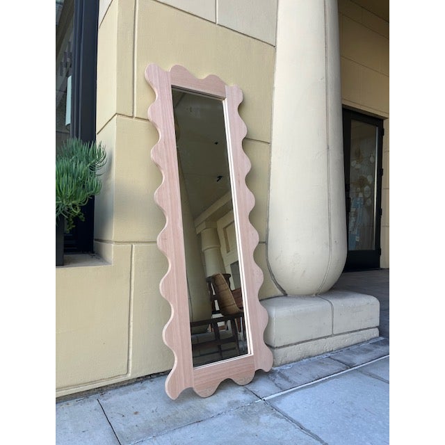 Full Length Mirror Solid Mahogany Wavy Frame Chairish