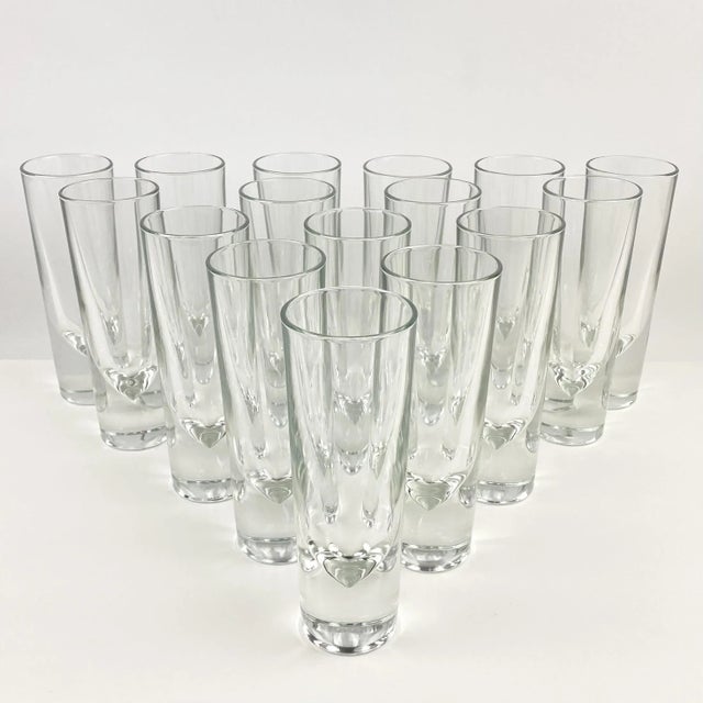 Transparent Carlo Moretti Attributed Stiletto Cocktail Glasses Made in Italy Set of 16 For Sale - Image 8 of 13