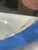 Mid 20th Century Art Deco Style Round Cobalt Blue Glass Wall Mirror For Sale - Image 5 of 7