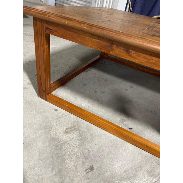 Late 20th Century French Oak Parquet Coffee Table, Late 20th Century For Sale - Image 5 of 5