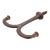 Vintage Double Arm Cast Iron Ceiling Screw Mount Hook For Sale