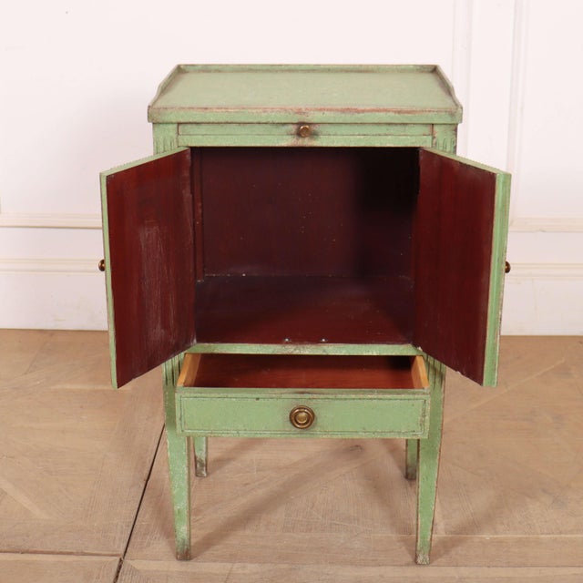 Swedish Painted Bedside Cabinet, 1890s For Sale - Image 10 of 12
