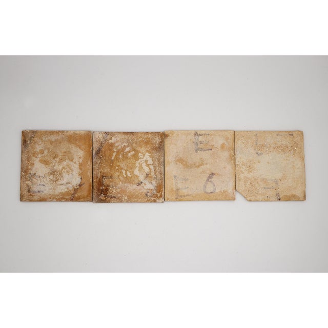 Blue 19th Century Set of Four Portuguese Tiles With a Baroque Border Motif For Sale - Image 8 of 13