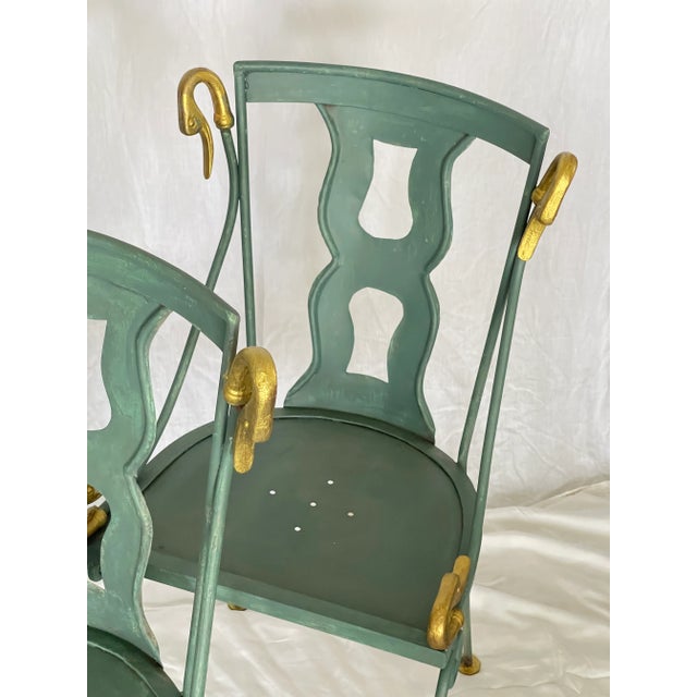 Maison Jansen Gondole Chairs & Table Set, Early 20Th. C For Sale - Image 12 of 18