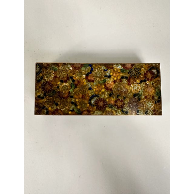 Early 20th Century Antique Cloisonne Hinged Box For Sale - Image 4 of 8
