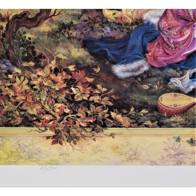 Burnt Orange Mahmoud Farshchian, Unknown, Circa 1990 For Sale - Image 8 of 9