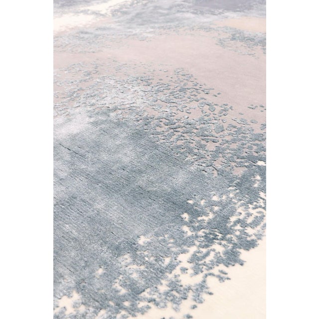 Modern Pasargad Home Modern Ivory Silk & Wool Area Rug- 9' 1'' X 12' 2'' For Sale - Image 3 of 6