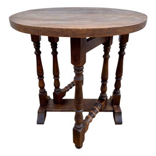 English Table with Folding Leaves, 1890s For Sale