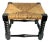 Antique English Jacobean Style Country Woven Rush Seat Stool With Bobbin Legs For Sale
