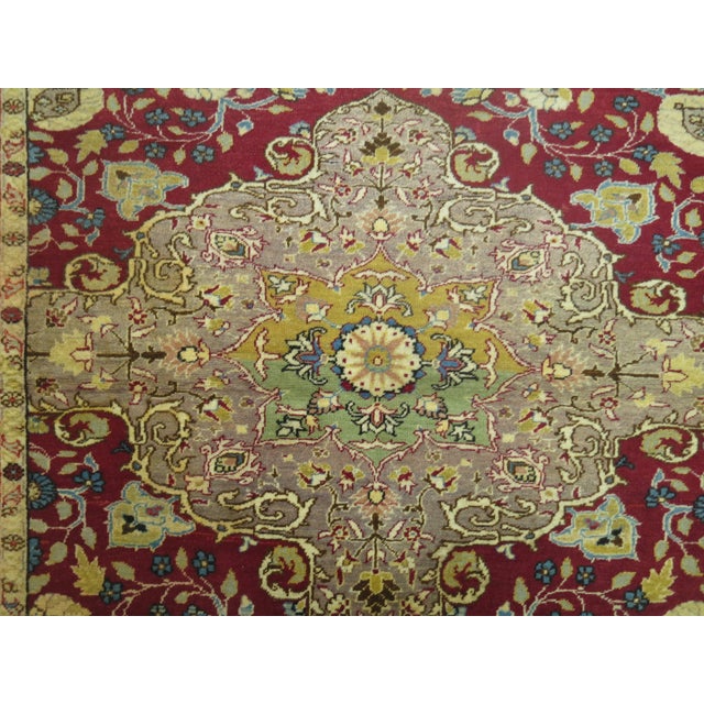 Antique Turkish Sivas Square Size Throw Scatter Rug For Sale - Image 4 of 6