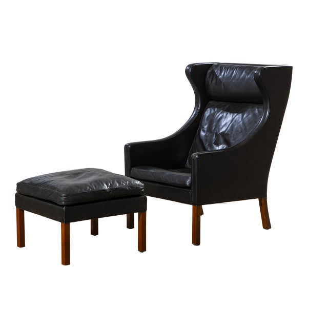 Set of Mod. 2204 Lounge Chair and Ottoman from Børge Mogensen, 1960s For Sale