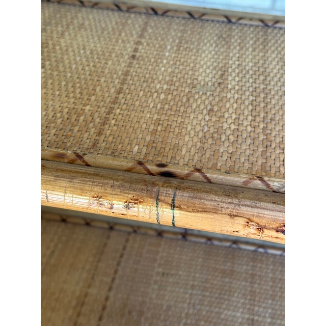 1980s Bamboo, Rattan, and Cane British Colonial Style Shelf For Sale - Image 11 of 12