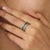 Natural Emerald Ruby Diamond Multi-Stone Spinner Band Ring in 925 Silver, Size 6.5 For Sale - Image 10 of 13