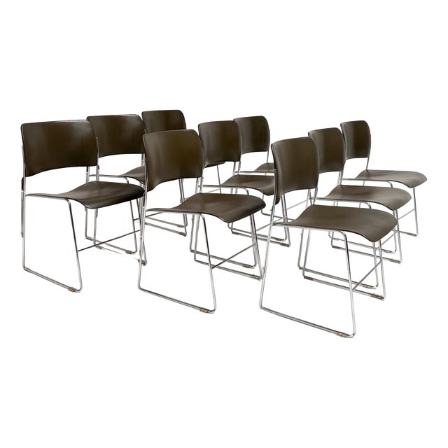 Dark Green Stackable Chair by David Rowland for Howe, 1970s For Sale