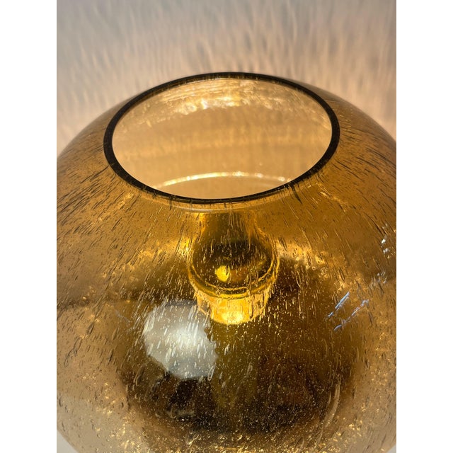 Brown Mushroom Lamp with Glass Inclusion from Süssmuth Leuchten, 1970s For Sale - Image 4 of 11