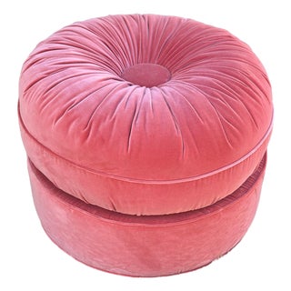 Tall Velvet Ottoman For Sale