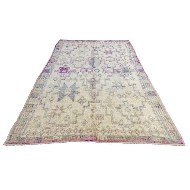 Abstract 1970s Vintage Boujad Rug For Sale - Image 3 of 12