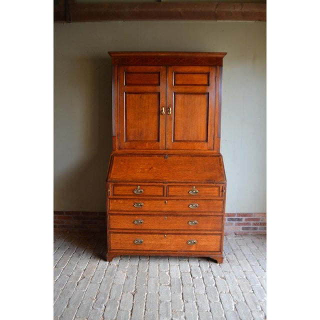Antique Oak Top Desk, Secretary For Sale - Image 12 of 13