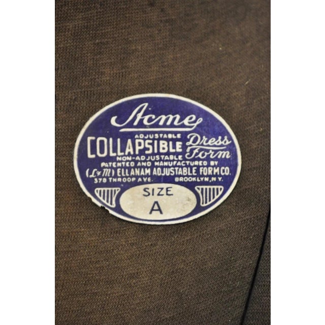 Vintage Acme Adjustable Cast Iron Collapsible Dress Form Mannequin Size A For Sale In Philadelphia - Image 6 of 10