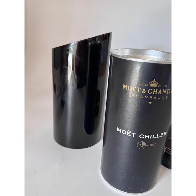 Black Moët & Chandon Champagne Bucket attributed to Jean Marc Gady, 1970s For Sale - Image 8 of 14