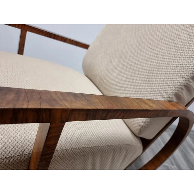 Set of Art Deco Velvet Armchairs For Sale - Image 3 of 8