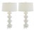 Global Views Stacked Bulb Table Lamps – Matte White - Pair For Sale