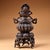 Vintage Tibetan Gilded & Silvered Bronze Vajra Censer, High Relief Carving, Lotus Base With Guardian Supports, Chinoiserie Buddhist Incense Burner For Sale In Los Angeles - Image 6 of 10