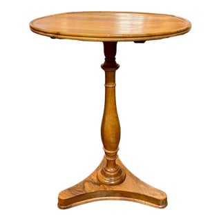 19th Century Italian Walnut Pedestal Table For Sale