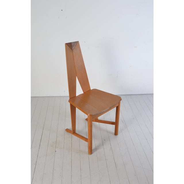 Mid-Century Modern Dining Chairs in Beech by Søren Nissen & Ebbe Gehl for Seltz, France, 1980s, Set of 6 For Sale - Image 3 of 6