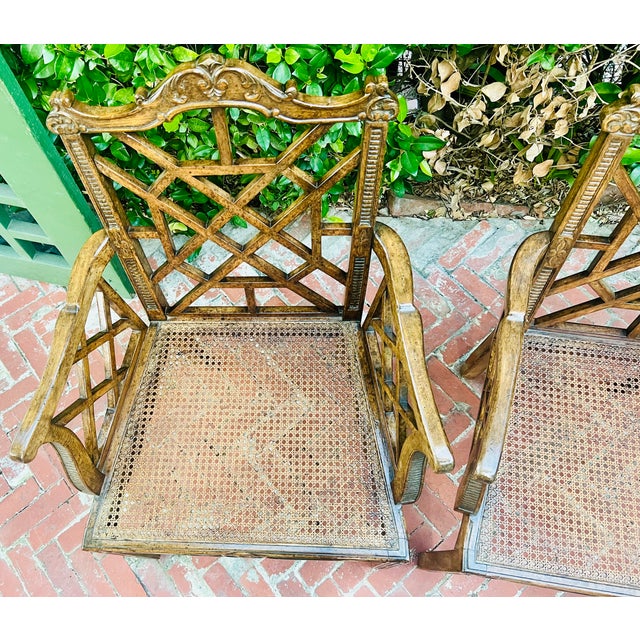 Mid 20th Century Pair of Chippendale Style Armchairs from the Bob Newhart Estate For Sale - Image 12 of 14