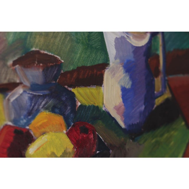 Bror Göransson, Cubic Jug and Fruit, 1950s, Oil on Canvas, Framed For Sale - Image 8 of 18
