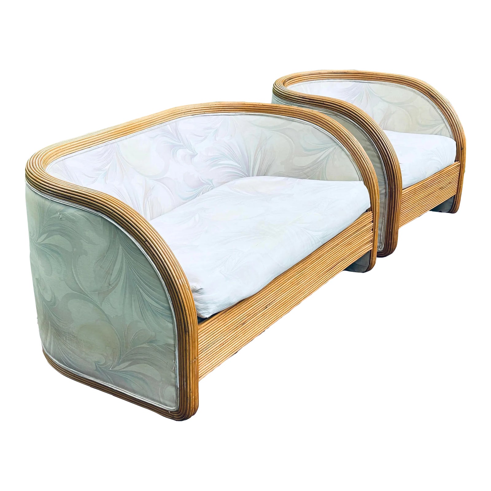 Comfort Designs Inc. Pencil Reed Love Seat & Lounge Chair Set 2