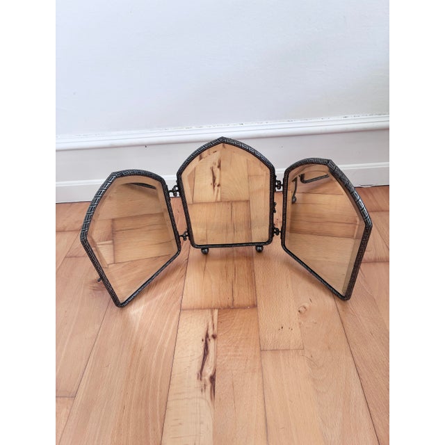 1920s Art Deco Tri-Fold Boudoir Vanity Mirror, English, 1920s For Sale - Image 5 of 15