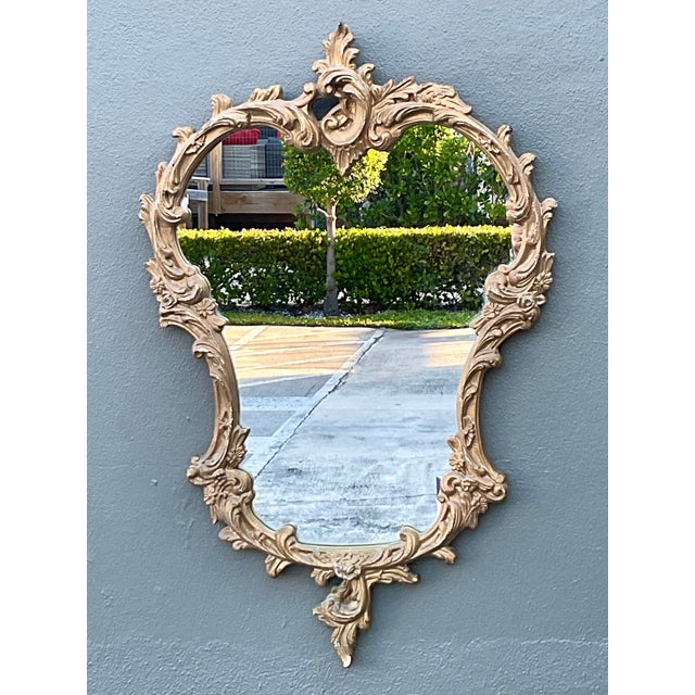 Vintage Gilt Carved Wood Mirror For Sale - Image 10 of 12