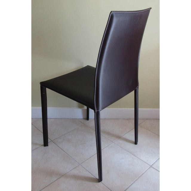 2000s Baxton Studio Alicia Black Bonded Leather Dining Chair Chairish