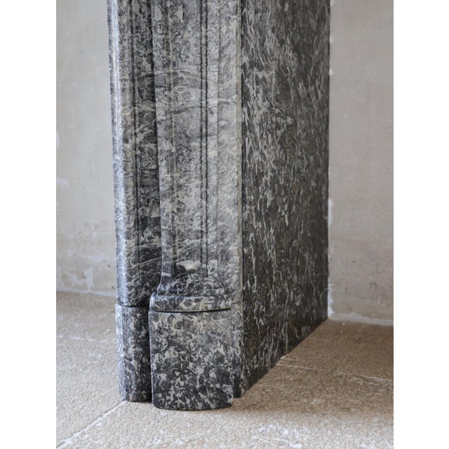 Large Antique Dutch Fireplace Mantel in St. Anne Marble For Sale - Image 5 of 13