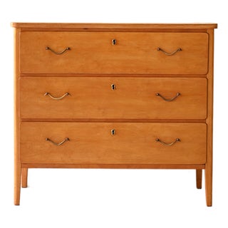 Scandinavian Chest of Drawers in Birch Burl, 1950s For Sale
