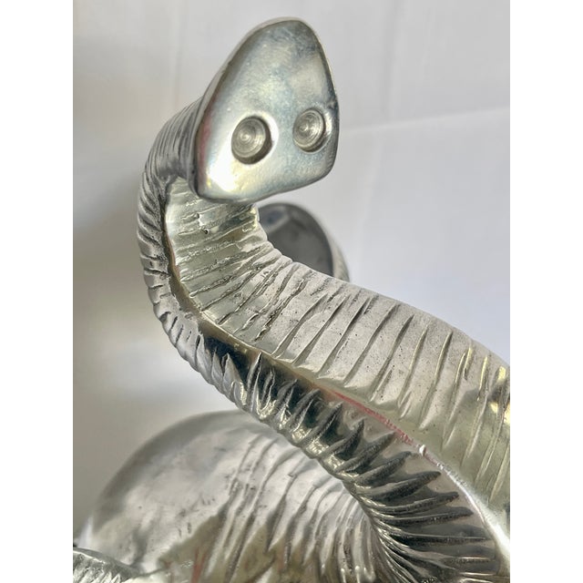 Metal Elephant Bottle Cooler Aluminum & Brass by Arthur Court For Sale - Image 7 of 13