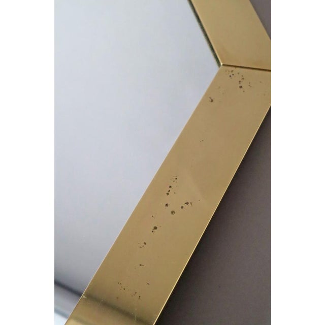 Modern Large Brass Mirror from United Advertising Facilities, 1980s For Sale - Image 3 of 16