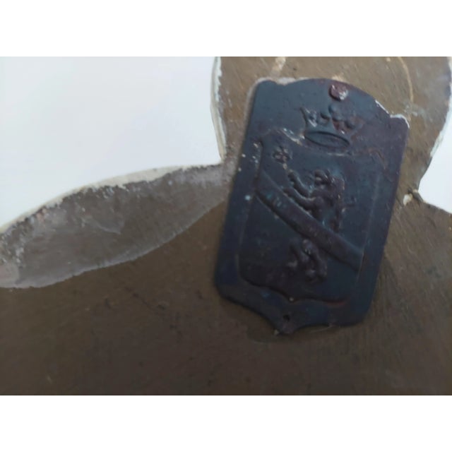 Vintage Hand Painted Italian Style Wooden Wall Sconce With Metal 4 Branch Candleholder For Sale - Image 14 of 15