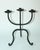 Mid-Century Brutalist Wrought Iron Candlesticks in the style of Marolles Artisans, France, 1950s, Set of 2 For Sale - Image 9 of 12