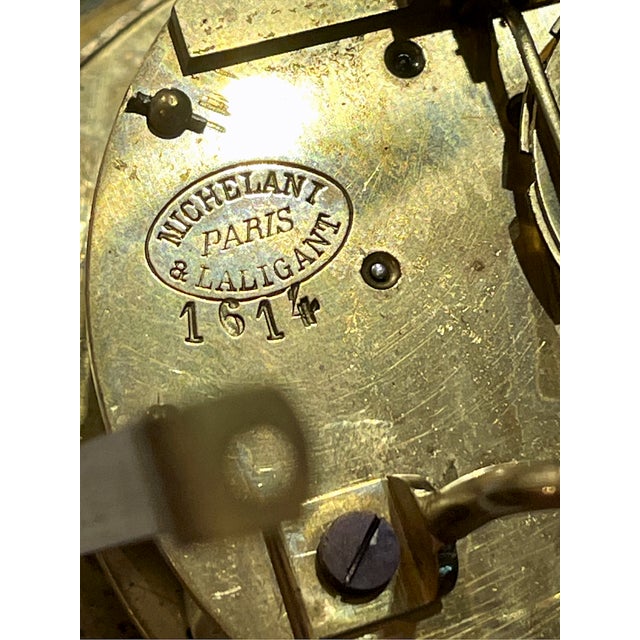 Napoleon III Euterpe Mantel Clock in Patinated Spelter by Japy Frères, 19th Century For Sale - Image 15 of 18
