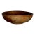 1800s Antique Hand Turned Wooden Bowl With Pedestal Detail For Sale