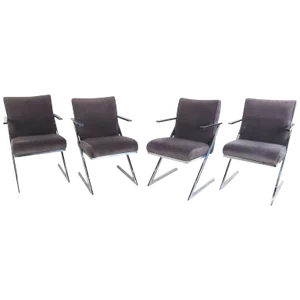 Set of Four Dining Chairs by Milo Baughman for Design Institute of America