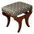 Biedermeier Period 19th Century Walnut Stool with Gilt Rosettes and Upholstery For Sale