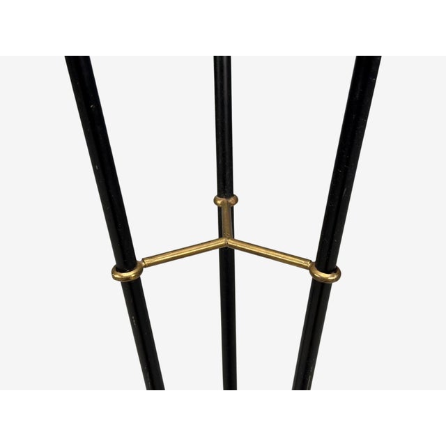 Black Ajh, Swedish Modern, Adjustable Floor Lamp, Metal, Brass, Sweden, 1950s For Sale - Image 8 of 15